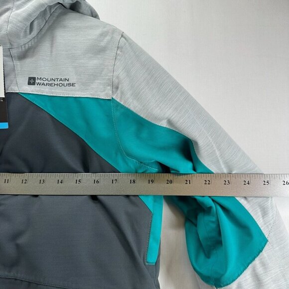 Mountain Warehouse Jacket Womens Sz 8 Alpine Sunshine Bomber Ski Teal Blue Gray - Picture 11 of 13